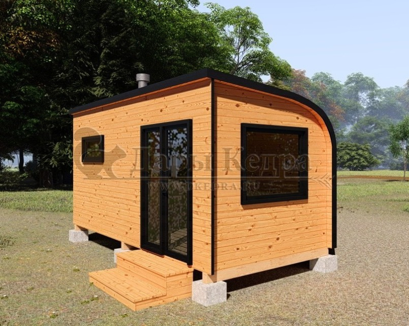 Баня «Парус» из кедра 5х2,2 м